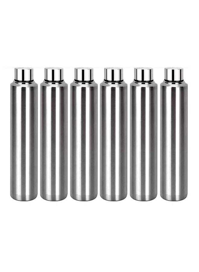 STEEPLE Stainless Steel Water Bottle 1000 ml Bottle | Fridge Bottle | Refrigerator Bottle | Water bottle For Kids | Gym | School 1litre (Pack Of 6) - Image 1